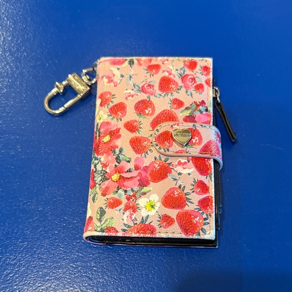 Betsey Johnson Handbags - Betsey Johnson Pink Fold Card Case Bifold Wallet Swivel Clp with Keychain